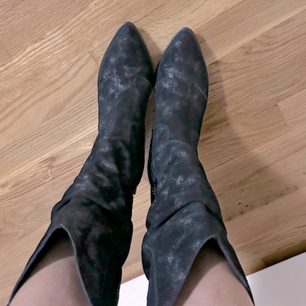 Vaneli Catkin Western Heeled Pull on slouch boot Black/silver - Picture 9 of 12